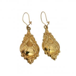 Bespoke Victorian Gold Regency Earrings