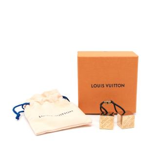 Louis Vuitton Gold-Tone Damier Cube Hair Bobble