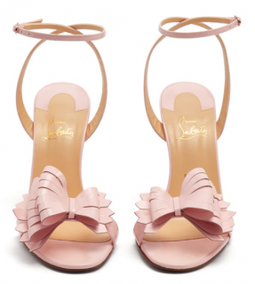 Christian Louboutin Miss Valois 115 baby pink atent-leather sandals