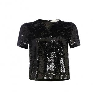Michael Michael Kors Black Sequin T-Shirt