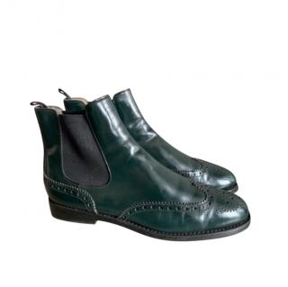 Church's Bottle Green Ketsby Brogue Ankle Boots