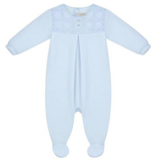 Dior Cannage Embroidered Pale Blue Babygrow