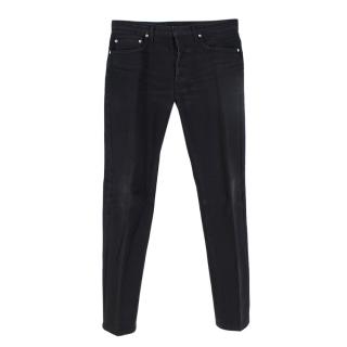 Dior Homme Black Straight Leg 5 Pocket Jeans