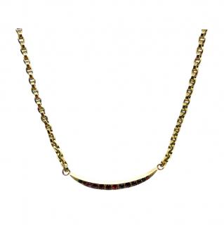 Bespoke Rose Gold Victorian Garnet Necklace