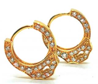 Maria Tash 18ct Yellow Gold Diamond Handcuff Earrings