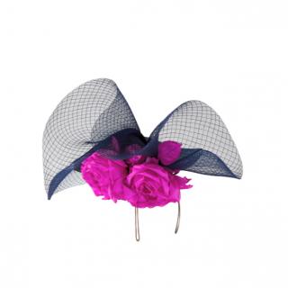 Philip Treacy Embellished straw and tulle fascinator