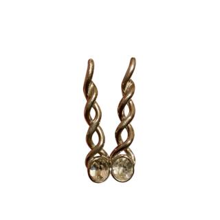 Yves Saint Laurent Vintage Crystal Drop Earrings