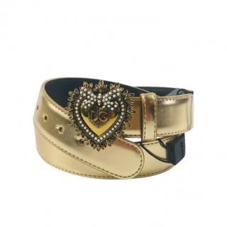 Dolce & Gabbana Gold Devotion Belt - Size 75