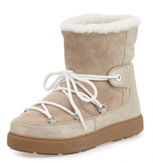Moncler Fanny Shearling-Lined Lace-Up Boot