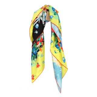 Versace Floral Multicolour Silk 90cm Scarf