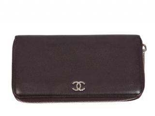 Chanel Caviar Leather Zip-Around CC Wallet
