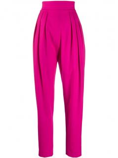The Attico fuchsia high-waisted tapered trousers