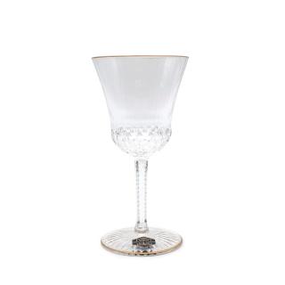 Saint-Louis Apollo Gold Rim Clear Wine Glass