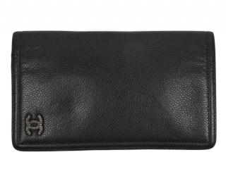 Chanel Grey Leather Bi-Fold Wallet