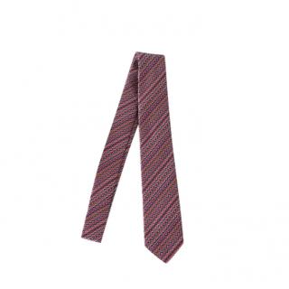 Missoni Zigzag Multicoloured Silk Knit Tie