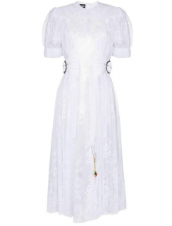 Chopova Lowena White Lace Storm Midi Dress