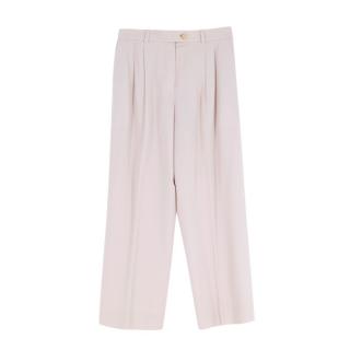 Hermes Stone Woolen Tailored Trousers