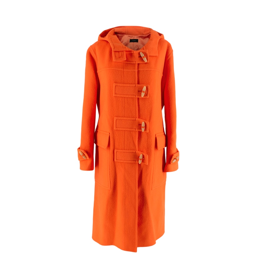 Joseph Orange Maken Wool Duffle Coat 
