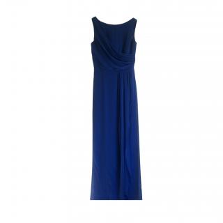 Lela Rose Sapphire Blue Draped Gown