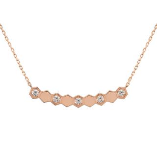 Chaumet 18ct Rose Gold Bee My Love Honeycomb Necklace