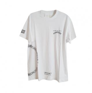 Givenchy White Chain Print T-Shirt	