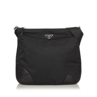 Prada Tessuto Nylon Black Messenger Bag