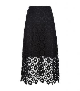 Sandro Black Crochet Jilkie Skirt