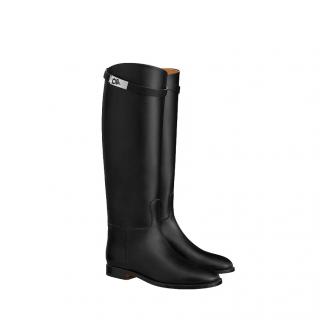 Hermes Black Classic Leather Kelly Riding Boots