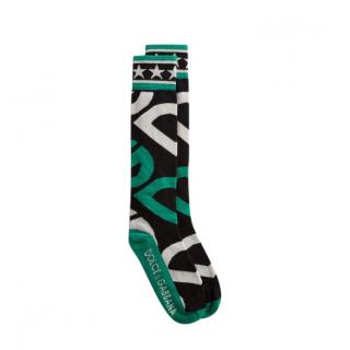 Dolce & Gabbana Green Millenials Socks