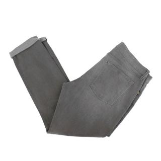 Frame Le Garcon Grey Mid-Rise Skinny Jeans 