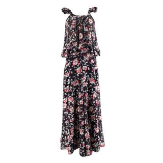 Isabel Marant Peace Metallic Floral-Jacquard Skirt & Top Set