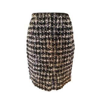 Lanvin Black & White Boucle Tweed Skirt