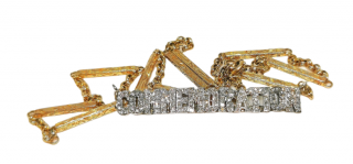 Bespoke Victorian diamond ' Commemoration' necklace 