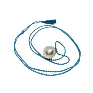 Ilado Aqumarine Sterling Silver Harmony Ball Pendant Necklace