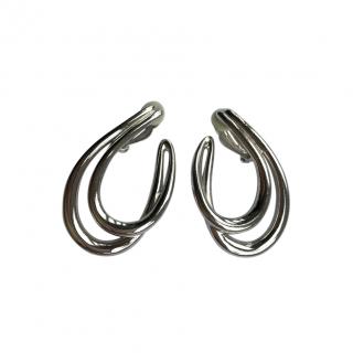 Givenchy Couture Vintage Silver Plated Earrings