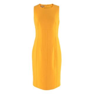 Michael Kors Collection Crepe Cady Yellow Sheath Dress