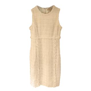 Michael Kors Cream Tweed Sleeveless Dress