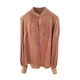 Ralph Lauren Black Label silk pleated blouse