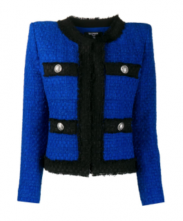 Balmain Cobalt Blue Tweed Jacket