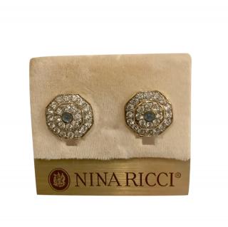 Nina Ricci Vintage Crystal Earrings