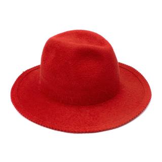 Undercover Red Rabbit Fur Felt Wide Brim Hat