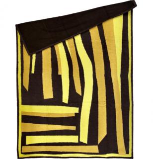 Bottega Veneta Yellow & Black Terry Beach Towel