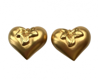 Givenchy Couture Vintage Heart Clip-On Earrings