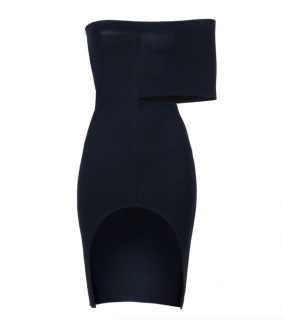 Stella McCartney Stretch Cut-Out Black Mini Dress