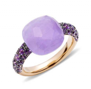 Pomellato Lavender Dyed Jade & Amethyst Capri Ring