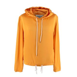 Lanvin Tangerine Silk Jersey Hoodie