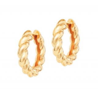 MeMe London 18K Gold Plated Twisted Hoop Earrings