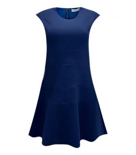 Sandro Blue Fit & Flare Mini Dress