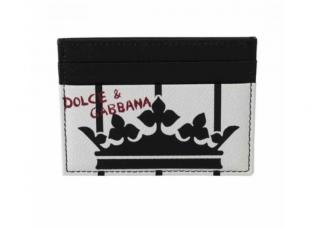 Dolce & Gabbana White Crown Print Wallet