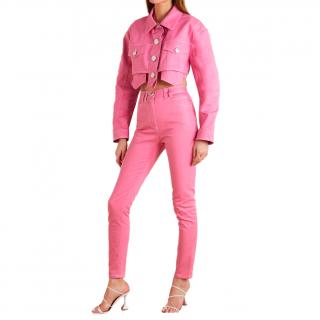 Balmain Candy Pink 5-Pocket Skinny Jeans